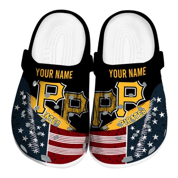 Custom Pittsburgh Pirates Star Spangled Side Pattern Crocs Best selling