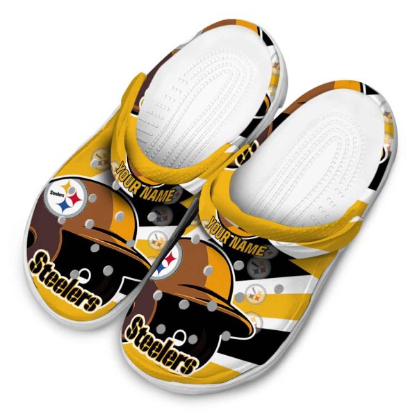 Custom Pittsburgh Steelers Baseball Helmet Crocs Trendy
