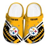 Custom Pittsburgh Steelers Football Motif Crocs Best selling