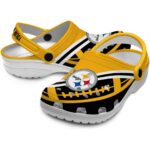 Custom Pittsburgh Steelers Football Motif Crocs Best selling