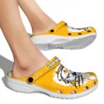 Custom Pittsburgh Steelers Splash Motif Background Crocs Best selling