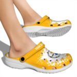 Custom Pittsburgh Steelers Splatter Background Crocs Best selling