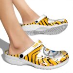 Custom Pittsburgh Steelers Zigzag Paint Burst Crocs Best selling