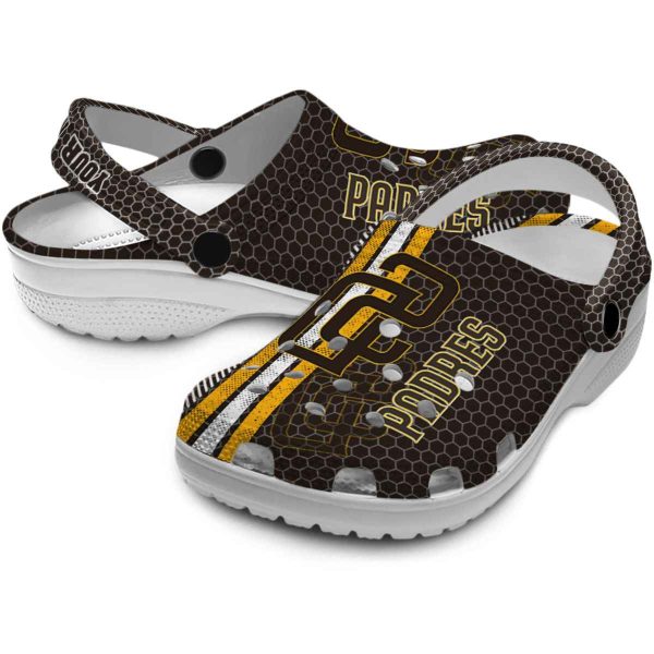 Custom San Diego Padres Contrasting Stripes Crocs Latest Model