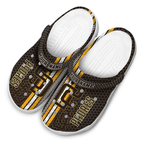 Custom San Diego Padres Contrasting Stripes Crocs Trendy
