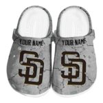 Custom San Diego Padres Cracked Texture Crocs Best selling