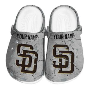 Custom San Diego Padres Cracked Texture Crocs Best selling