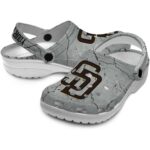 Custom San Diego Padres Cracked Texture Crocs Best selling