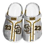 Custom San Diego Padres Pinstripe Pattern Crocs Best selling