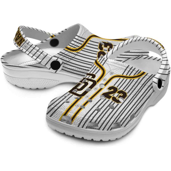 Custom San Diego Padres Pinstripe Pattern Crocs Latest Model