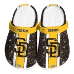 Custom San Diego Padres Vertical Stripes Crocs Best selling