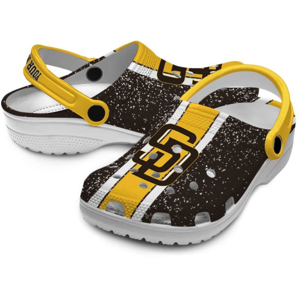 Custom San Diego Padres Vertical Stripes Crocs Latest Model