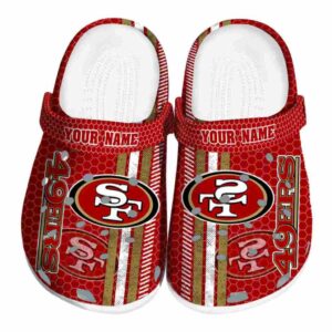 Custom San Francisco 49ers Contrasting Stripes Crocs Best selling