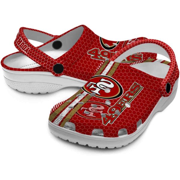 Custom San Francisco 49ers Contrasting Stripes Crocs Latest Model