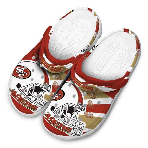 Custom San Francisco 49ers Football Helmet Crocs Trendy