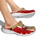 Custom San Francisco 49ers Vertical Stripes Crocs Best selling