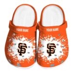 Custom San Francisco Giants Splatter Background Crocs Best selling