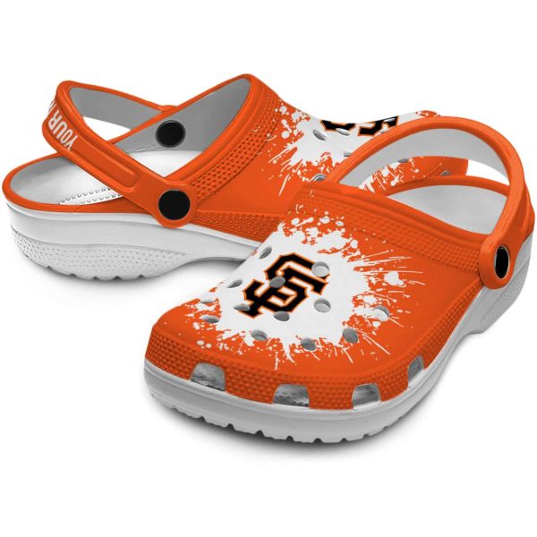 Custom San Francisco Giants Splatter Background Crocs Latest Model