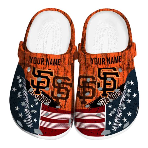 Custom San Francisco Giants Star Spangled Side Pattern Crocs Best selling
