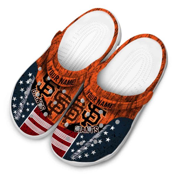 Custom San Francisco Giants Star Spangled Side Pattern Crocs Trendy