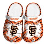 Custom San Francisco Giants Zigzag Paint Burst Crocs Best selling