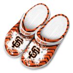 Custom San Francisco Giants Zigzag Paint Burst Crocs Best selling
