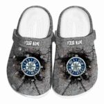 Custom Seattle Mariners Cracked Ground Texture Crocs Best selling