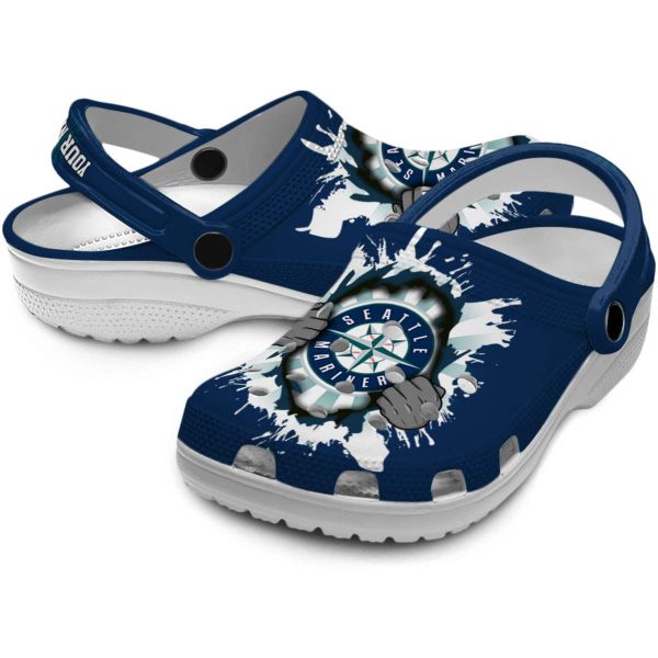Custom Seattle Mariners Gripping Hand Crocs Latest Model