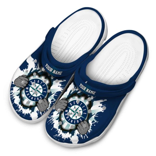Custom Seattle Mariners Gripping Hand Crocs Trendy