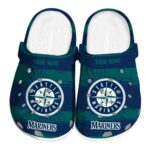 Custom Seattle Mariners Paint Splatter Graphics Clog 1 Custom Seattle Mariners Paint Splatter Graphics Crocs Best selling