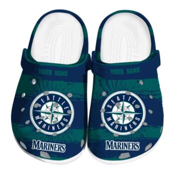 Custom Seattle Mariners Paint Splatter Graphics Crocs Best selling