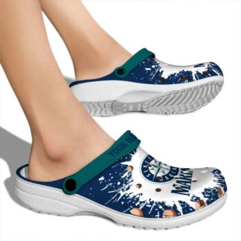 Custom Seattle Mariners Splash Art Crocs High quality