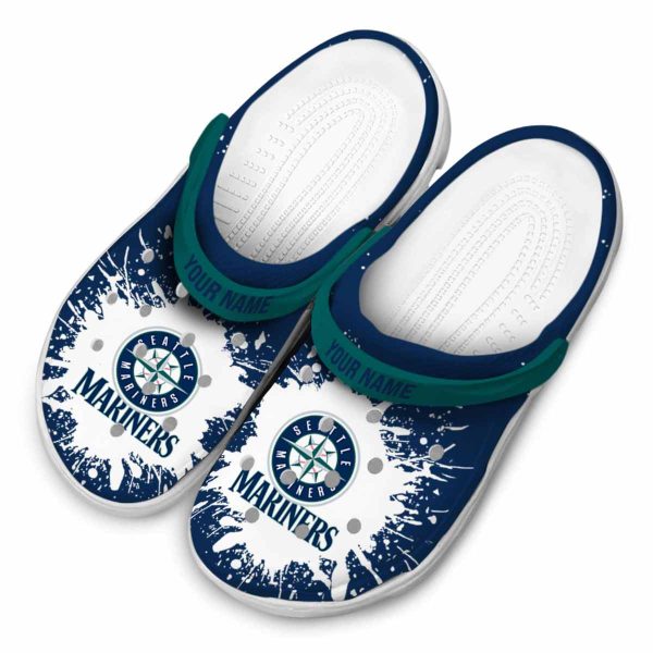 Custom Seattle Mariners Splash Art Crocs Trendy
