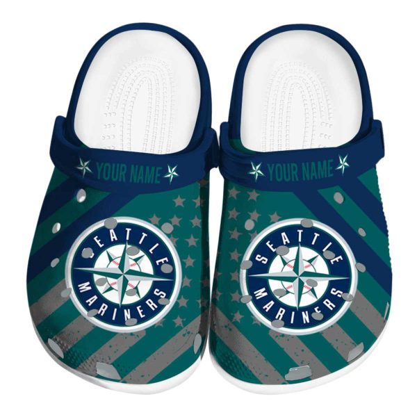 Custom Seattle Mariners Star Spangled Graphic Crocs Best selling