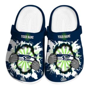 Custom Seattle Seahawks Gripping Hand Crocs Best selling