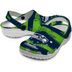Custom Seattle Seahawks Paint Splatter Graphics Crocs Best selling