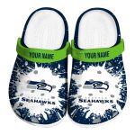 Custom Seattle Seahawks Splash Art Crocs Best selling