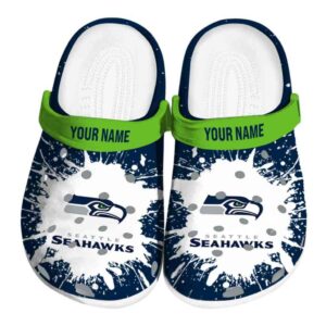 Custom Seattle Seahawks Splash Art Crocs Best selling