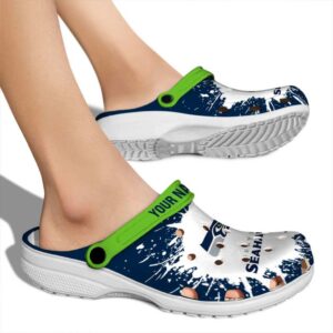 Custom Seattle Seahawks Splash Art Crocs High quality