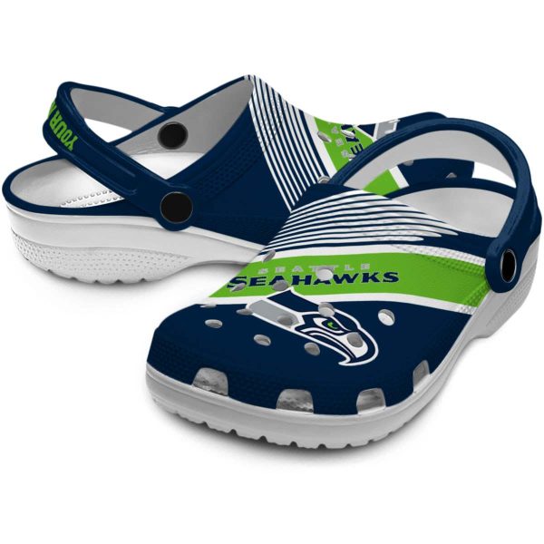 Custom Seattle Seahawks Vibrant Dual Tone Crocs Latest Model