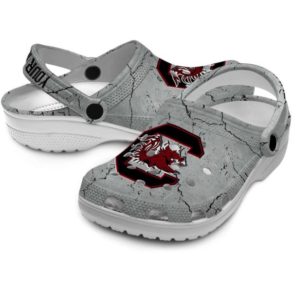 Custom South Carolina Gamecocks Cracked Texture Crocs Latest Model