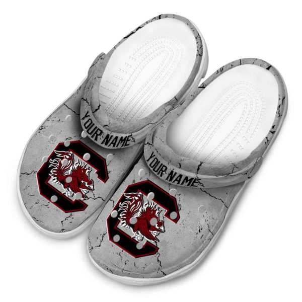 Custom South Carolina Gamecocks Cracked Texture Crocs Trendy