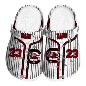 Custom South Carolina Gamecocks Pinstripe Pattern Crocs Best selling