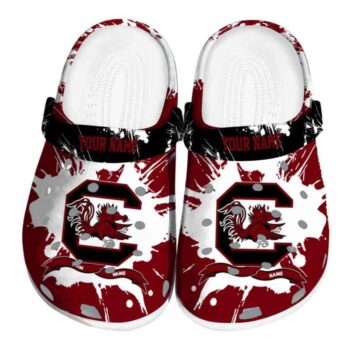 Custom South Carolina Gamecocks Splatter Pattern Crocs Best selling