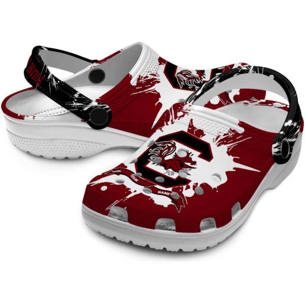 Custom South Carolina Gamecocks Splatter Pattern Crocs Latest Model