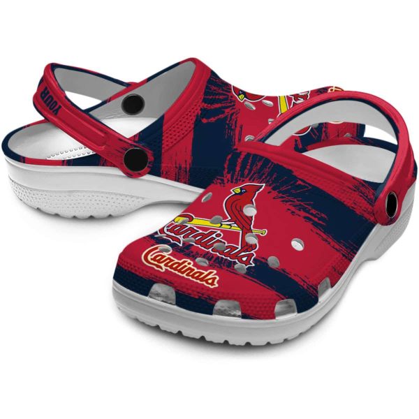 Custom St Louis Cardinals Paint Splatter Graphics Crocs Latest Model