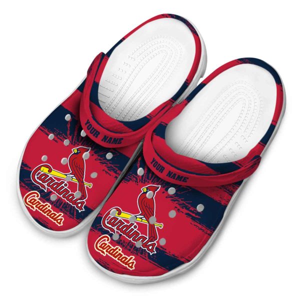 Custom St Louis Cardinals Paint Splatter Graphics Crocs Trendy