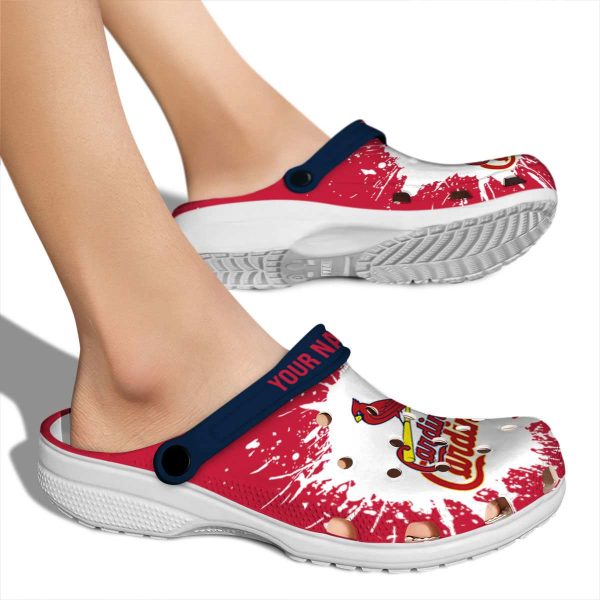 Custom St Louis Cardinals Splash Art Crocs High quality