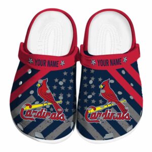 Custom St Louis Cardinals Star Spangled Graphic Crocs Best selling