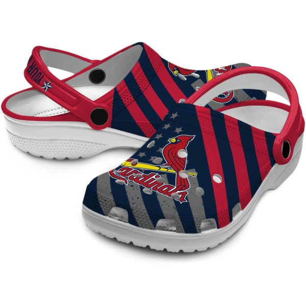 Custom St Louis Cardinals Star Spangled Graphic Crocs Latest Model